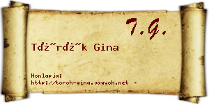 Török Gina névjegykártya